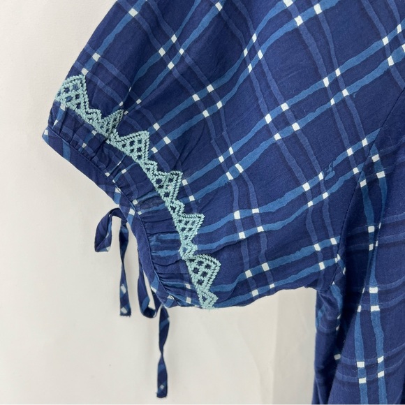 MADEWELL Embroidered Puff-Sleeve Babydoll DRESS - Picture 7 of 10